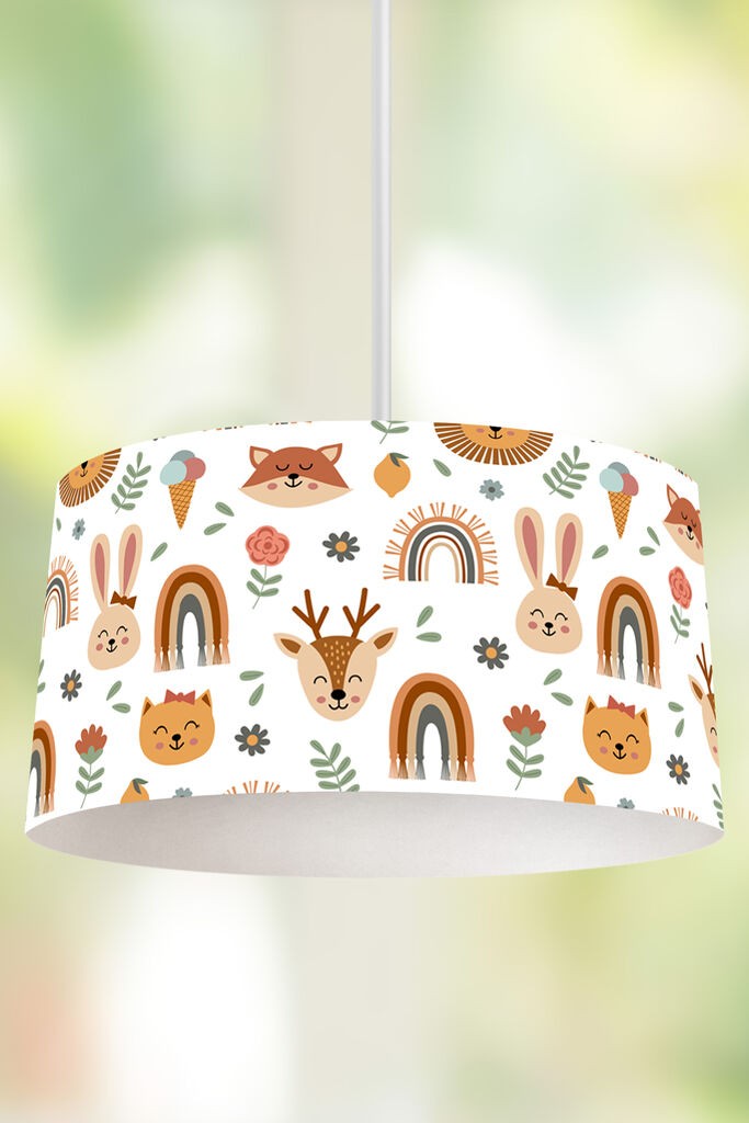 Bata i seka Dečija viseća lampa Životinje, Bela