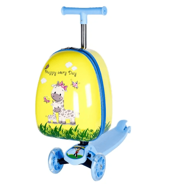Bata i seka Dečiji trotinet sa koferom Žirafa, Plavi
