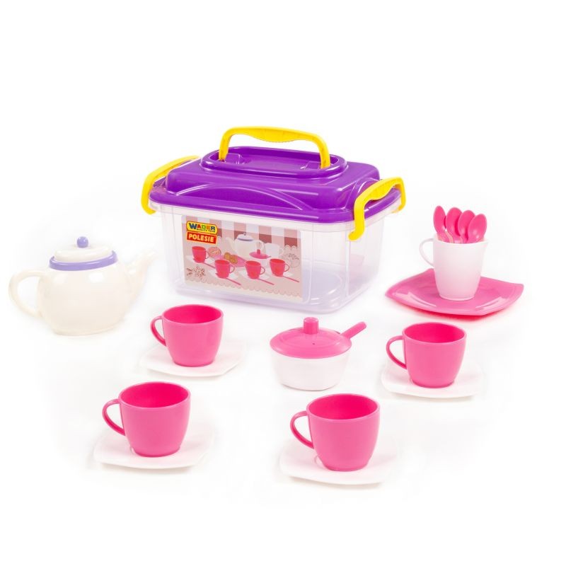 POLESIE Igračka Set za čaj, 19 delova, Roze