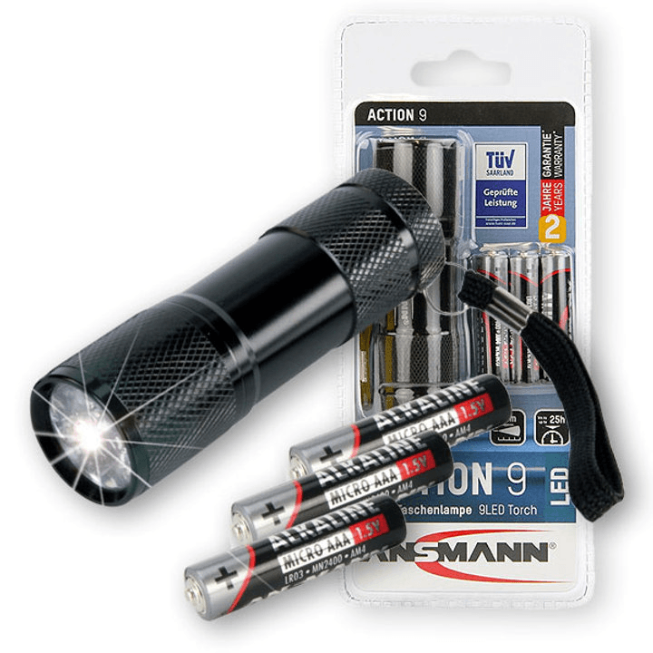 ANSMANN Baterijska lampa Action, 9, LED