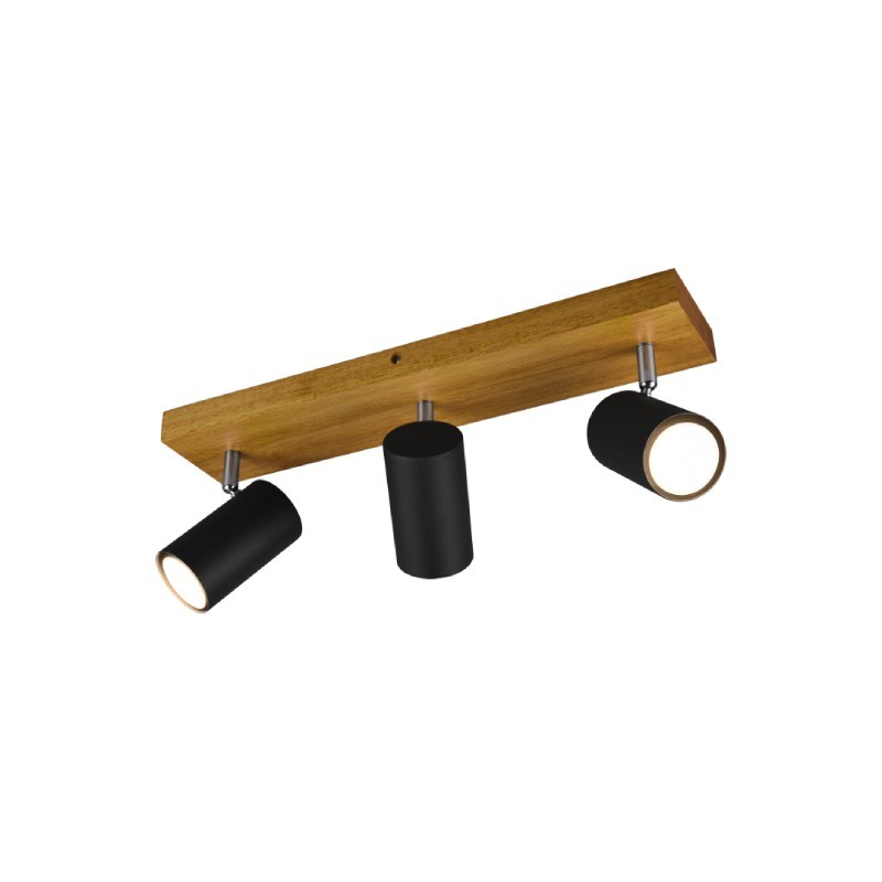TRIO LIGHTING Spot lampa Marley 812400332, 3 x GU10, 44 x 9 cm, Mat crno - bež
