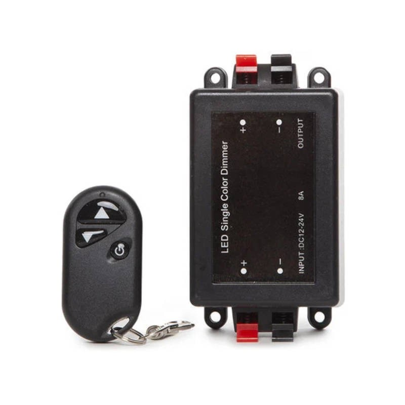 Dimer za LED trake sa daljinskim upravljačem LU10-2000, 115 x 55 x 35 mm, Crni