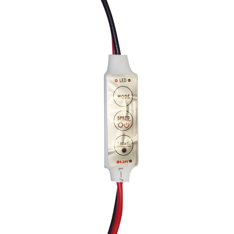 AURA-LIGHT Mini kontroler za LED trake LU10-2020, 6A, 5-24V, 72W, Beli