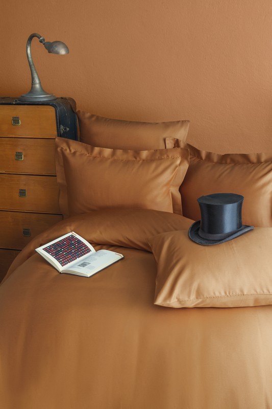 ISSIMO Set posteljine Simply Satin, Double, 240x260 cm, Terakota