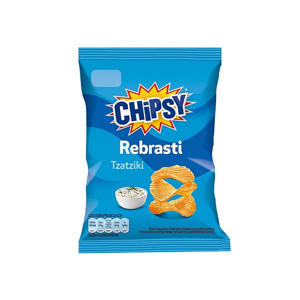 CHIPSY Čips Rebrasti Tzatziki, 60g