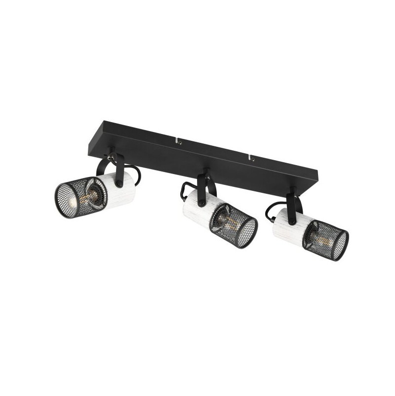 TRIO LIGHTING Spot lampa Tosh 804300334, 3 x E14, 9 x 44 cm, Crno - bela
