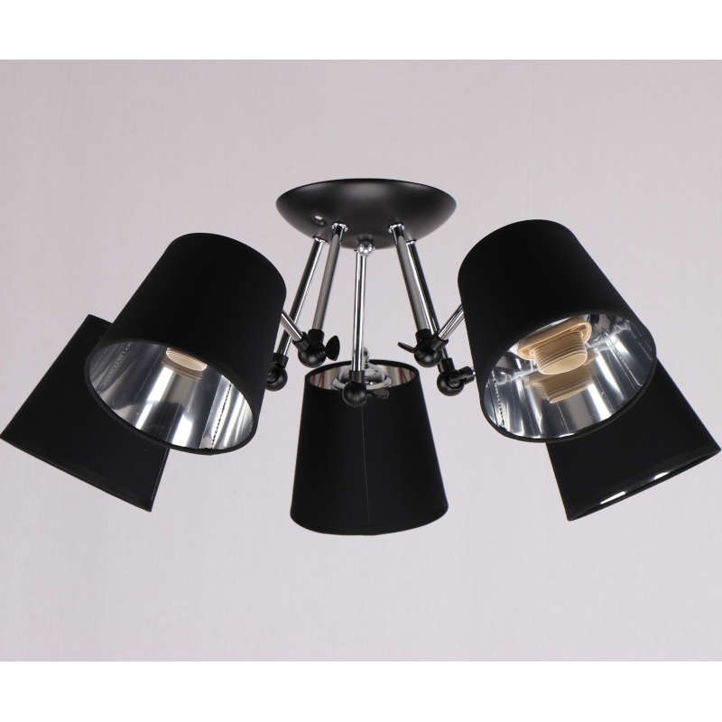 AURA-LIGHT Luster 5xE27, 6021/5, Crno-hrom