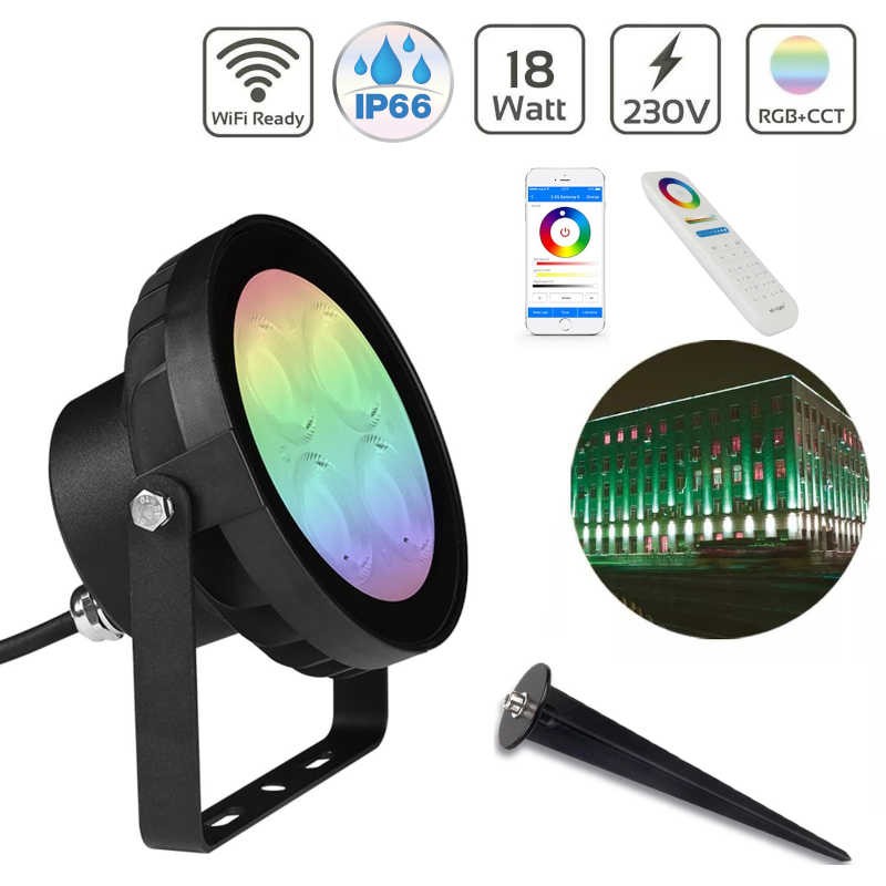 MI-LIGHT Baštenska Smart LED lampa Miboxer FUTC09, Wfi, 18W, Crna