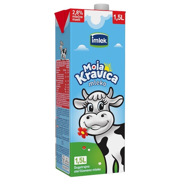 IMLEK Dugotrajno mleko Moja kravica, 2.8%, 1.5 l