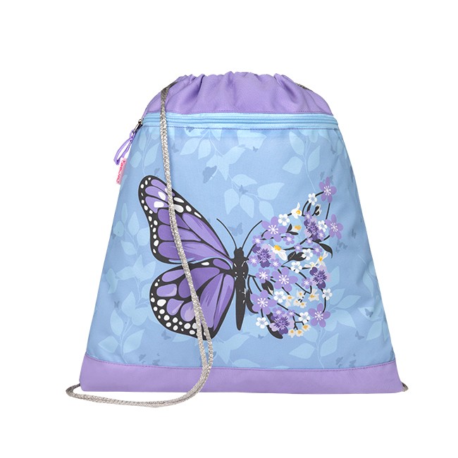 Belmil Sportska torba za devojčice Purple blue butterfly 336-91, Ljubičasta