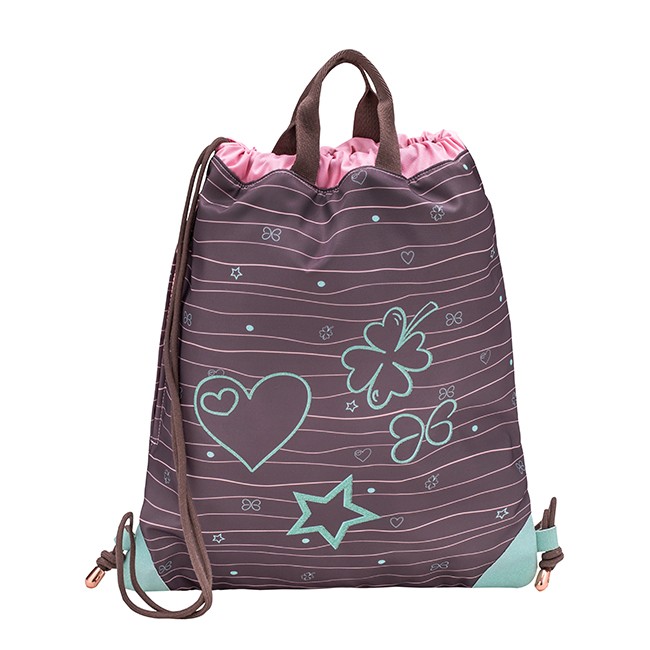 Belmil Sportska torba za devojčice Mint Love Chic 337-1/P, Braon