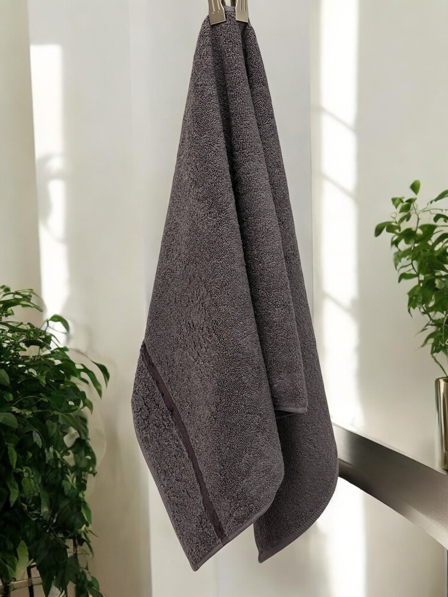 VIKTORIJA Peškir Stock 100x50cm S27 Dezen, Tamnosivi