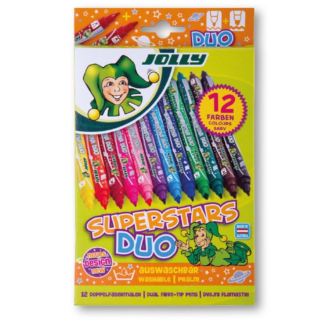 Jolly Flomasteri Superstars one 4445-0029, 12 komada, Šareni