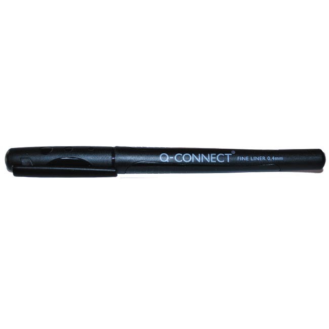Q-Connect Flomaster, 0.4mm, Crni
