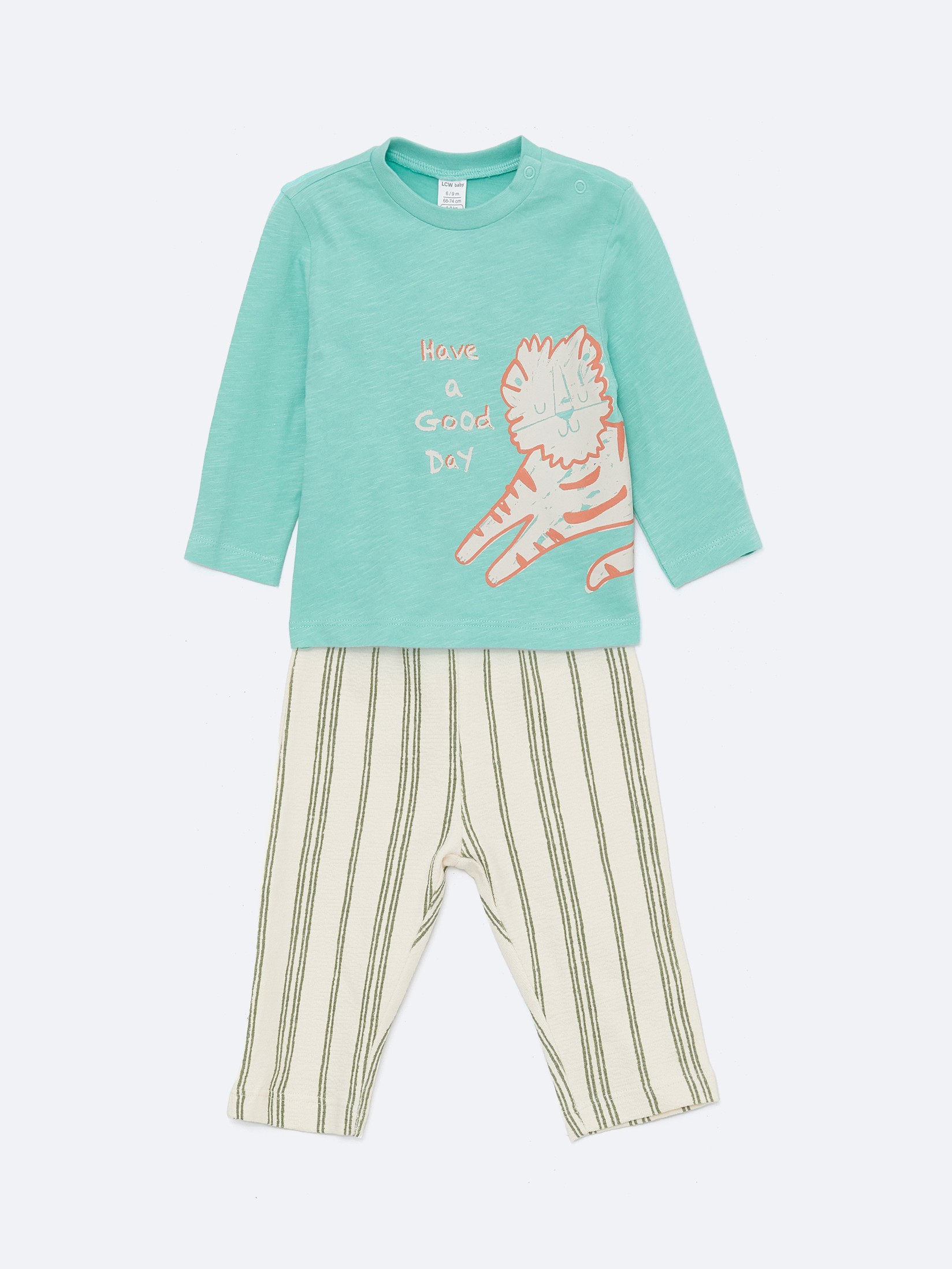 LC Waikiki Dvodelni set za dečake S47415Z1-VJA, Zeleni