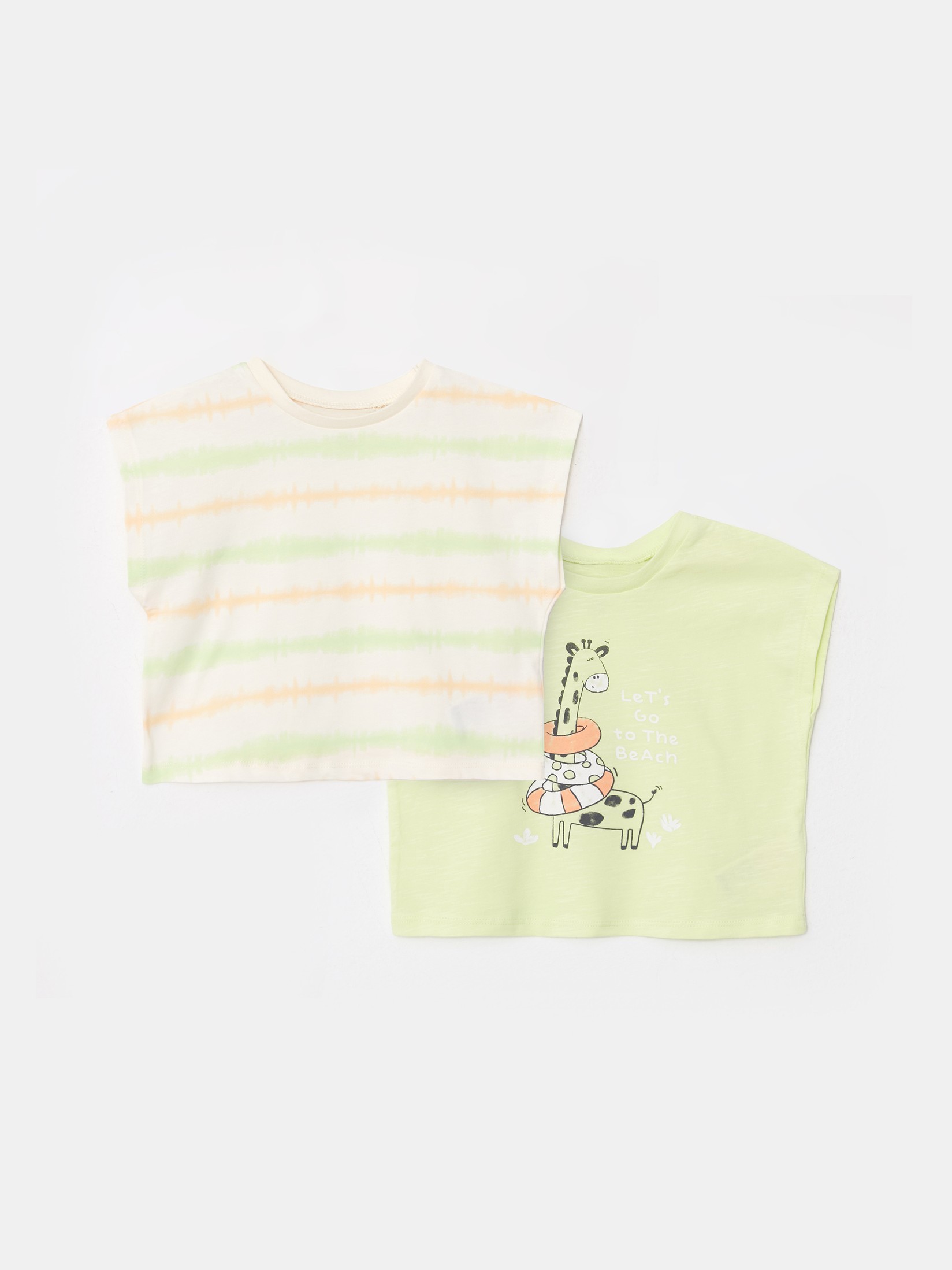 LC Waikiki Majice za dečake S2AU79Z1-SB8, 2 Komada, Svetlozelene