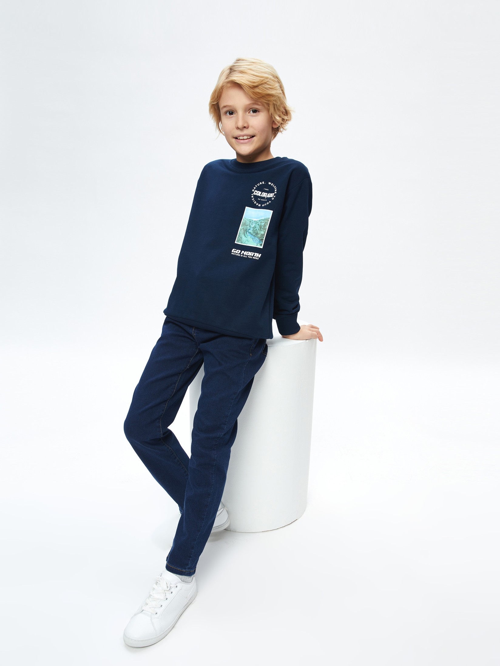 LC Waikiki Farmerke za dečake S44499Z4-309, Tamnoplave