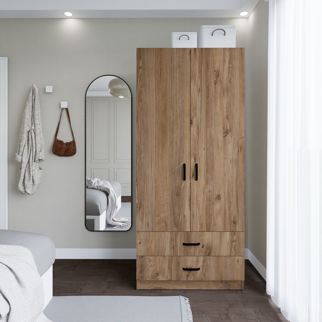 Hanah Home Garderober Yaman 1600-044, 80x182x47 cm, Smeđe boje