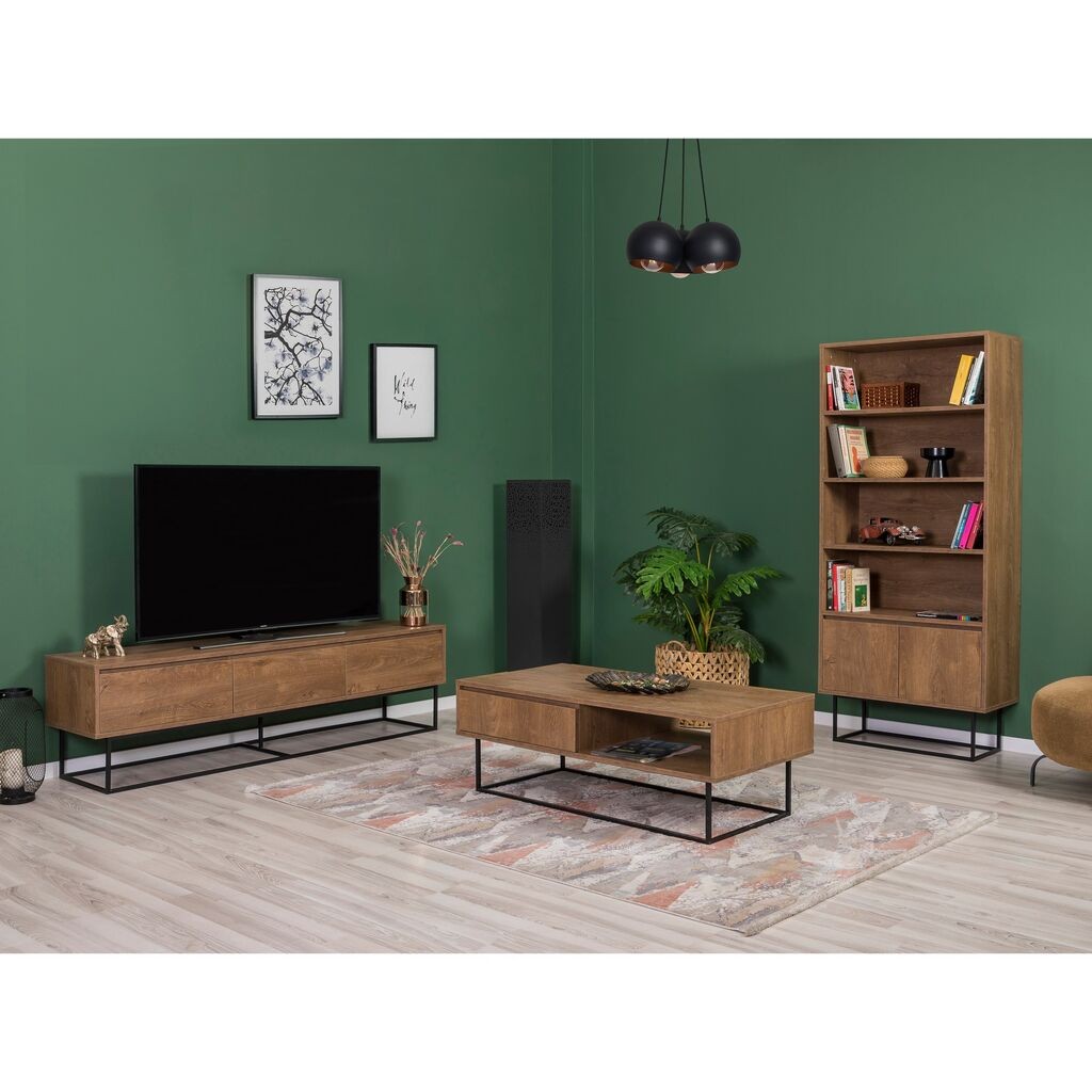 Hanah Home Set nameštaja za dnevnu sobu Laxus 24, Boje oraha