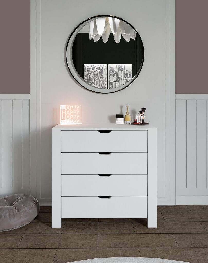 Hanah Home Komoda Duru 1600-31, 90x85x42 cm, Bela