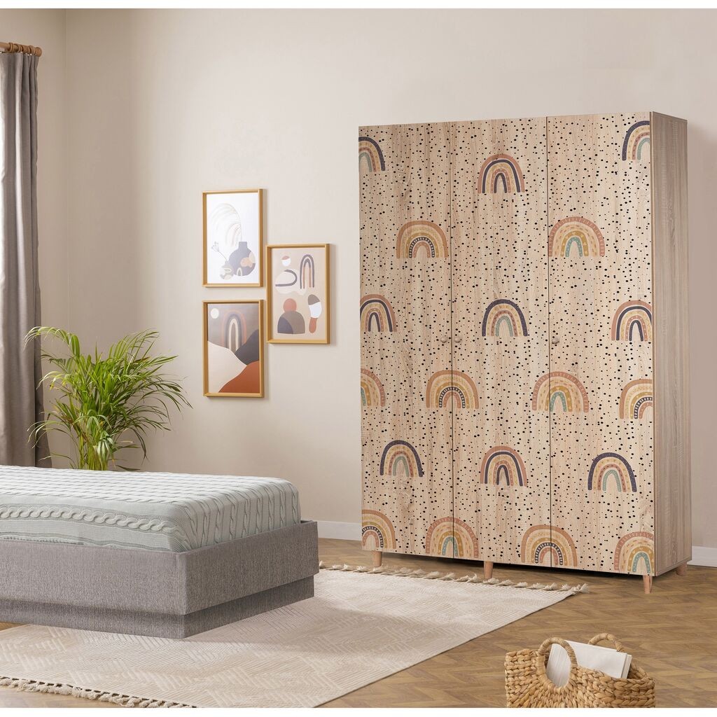 Hanah Home Garderober Lena 3-912, 135x192x52 cm, Šarena