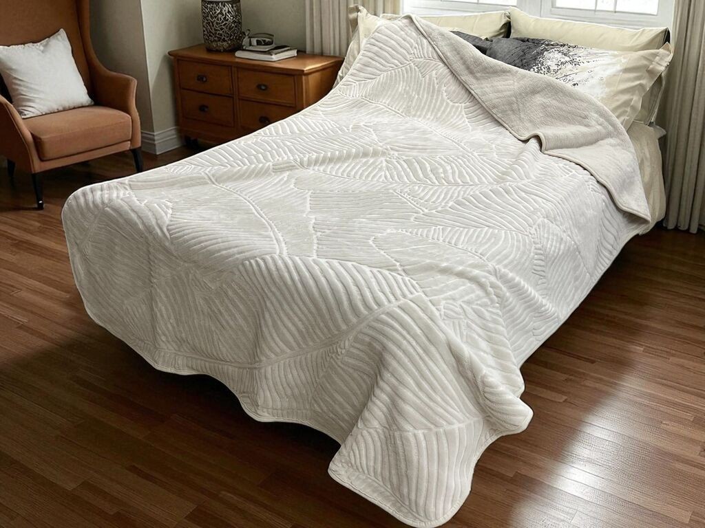 Viktorija Ćebe Merinos A6 List, 220x160 cm, Bež