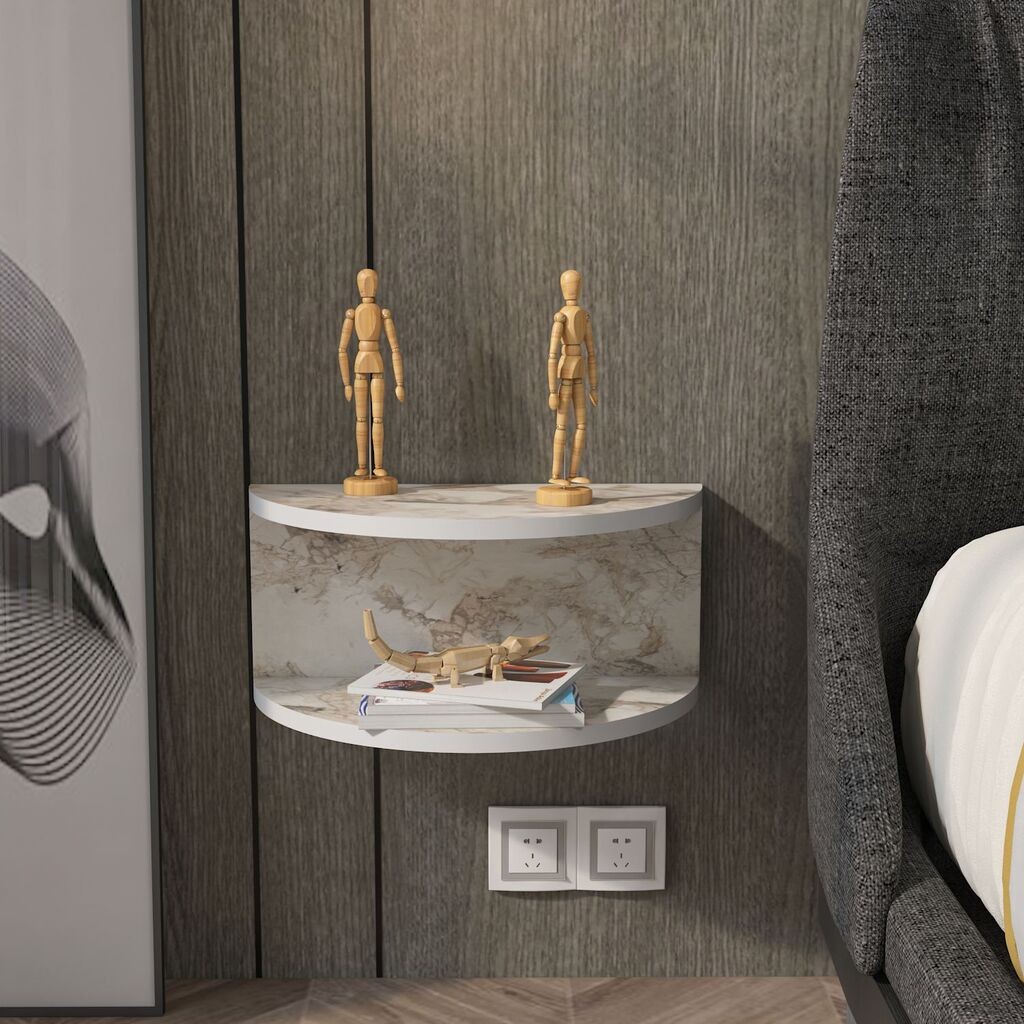 Hanah Home Noćni stočić Bella, 45x19.6x23.8 cm, Prljavo beli