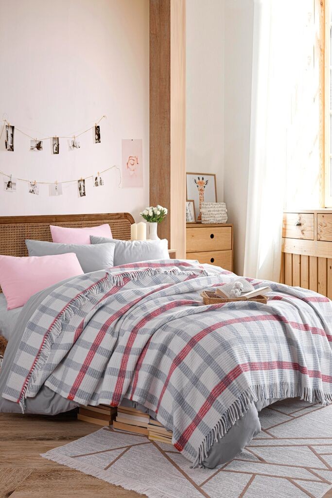 L'essentiel Maison Ćebe, 180x220 cm, Sivo-crveno