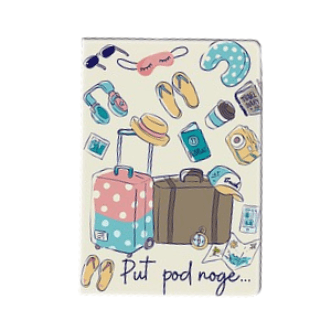Print4Party Futrola za pasoš Put pod noge, Šarena