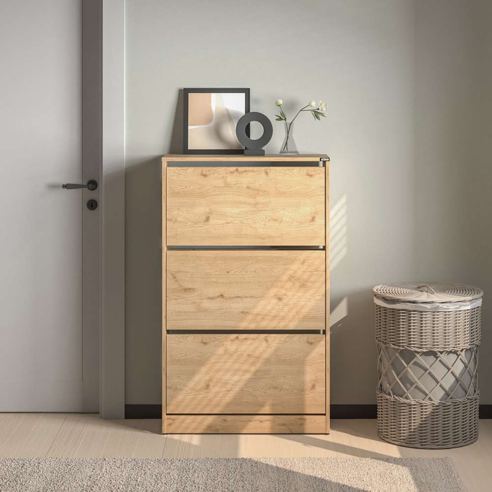 Hanah Home Cipelarnik Flat, 73x119x26 cm, Boje hrasta