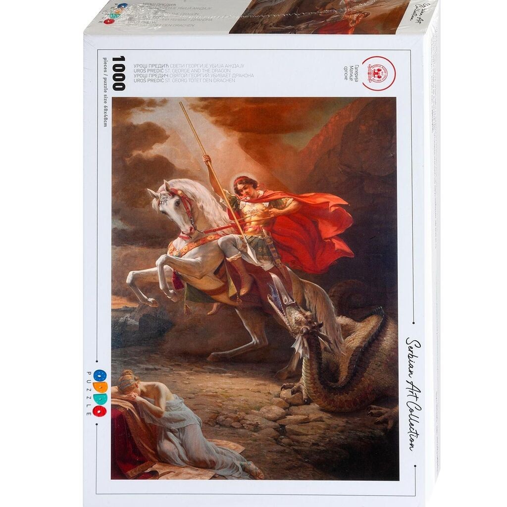 Oddo Puzzle Slagalica Uroš Predić - Sveti Georgije ubija aždaju Puzzla Serbian Art Collection 960124, 1000 delova