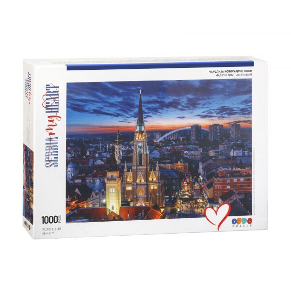 Oddo Puzzle Slagalica Čarolija Novosadske noći Puzzles Serbia My Heart Collection slagalice 961008, 1000 delova