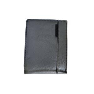 HJP Muški kožni novčanik 85060, RFID zaštita, 12 x 9 x 3 cm, Štepan crnim koncem, Položeni, Sivi