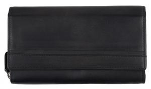 HJP Ženski novčanik 80488, Veliki, RFID zaštita, 18.5 x 11 x 3.5 cm, Crni