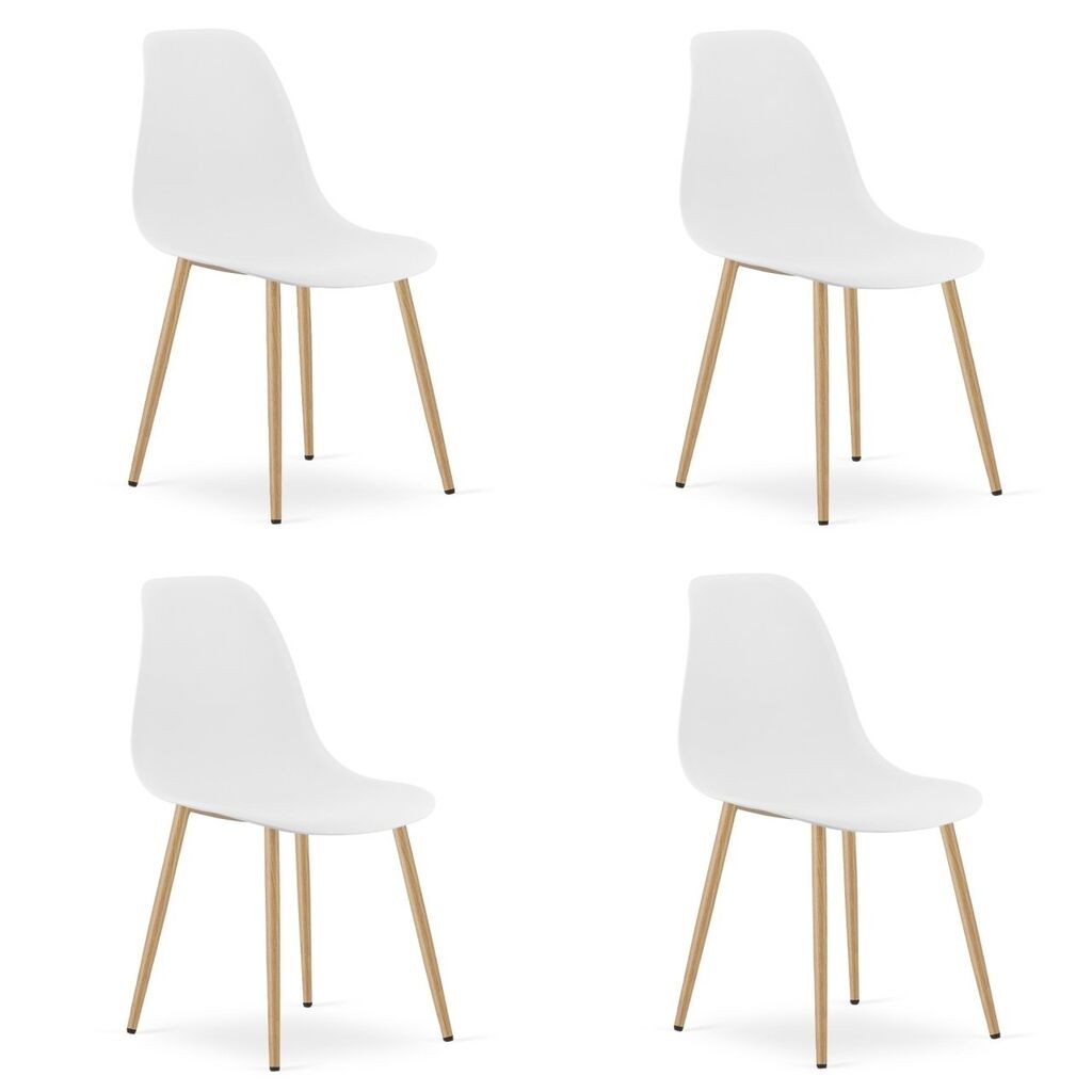 Oskar Set trpezarijskih stolica Wat, 4 komada, Beli