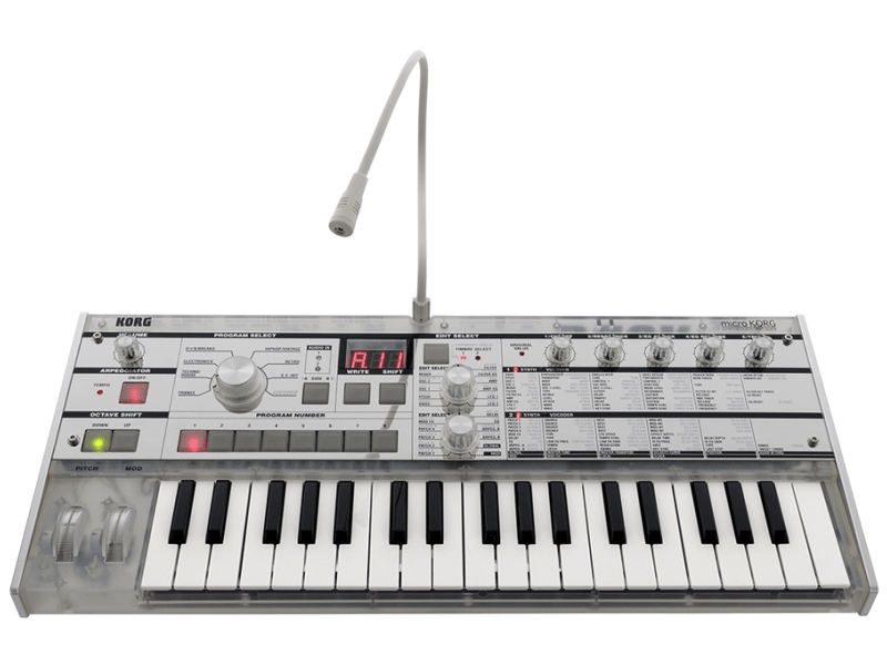 KORG Sintisajzer Vokoder MICROKORG-Crystal, 52.4x23.2x7cm, Beli