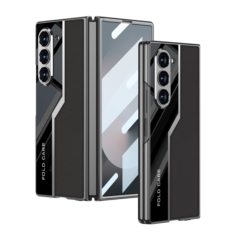 Maska za mobilni telefon LEATHER STYLE za Samsung Galaxy Z Fold 6 5G, Crna