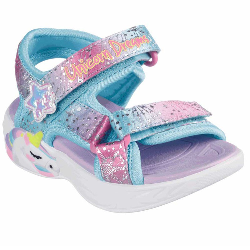 SKECHERS Sandale za devojčice Unicorn dreams, Plavo-lavanda