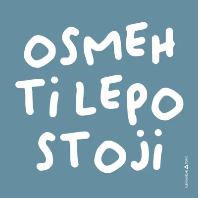 Aca Top Cat Nalepnica Osmeh, Svetloplava