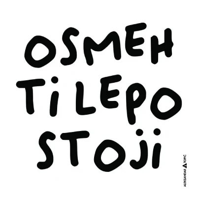 Aca Top Cat Nalepnica Osmeh, Bela