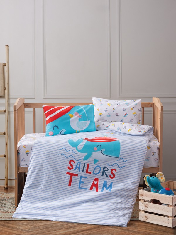 COTTON BOX Set posteljine za bebe  Sailor, Plavi