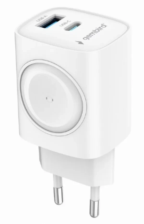 GEMBIRD Punjač za telefon i Apple Watch TA-UC-PDQCW20-01-W, Brzo punjenje, 20W, Beli