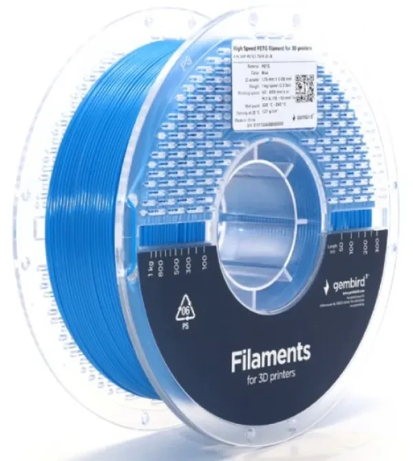 GEMBIRD Filament velike brzine za 3D štampač 3DP-PETG1.75HY-01-B, 1.75mm, 1kg, Plavi
