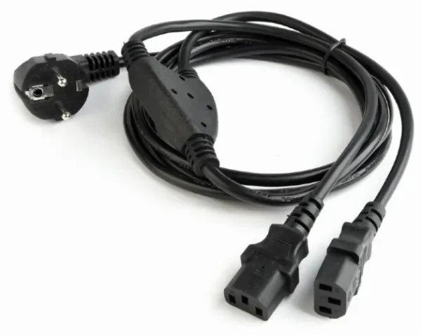 GEMBIRD Kabl za napajanje računara PC-186-ML6, Y razdelnik (C13), VDE sertifikat, 2m