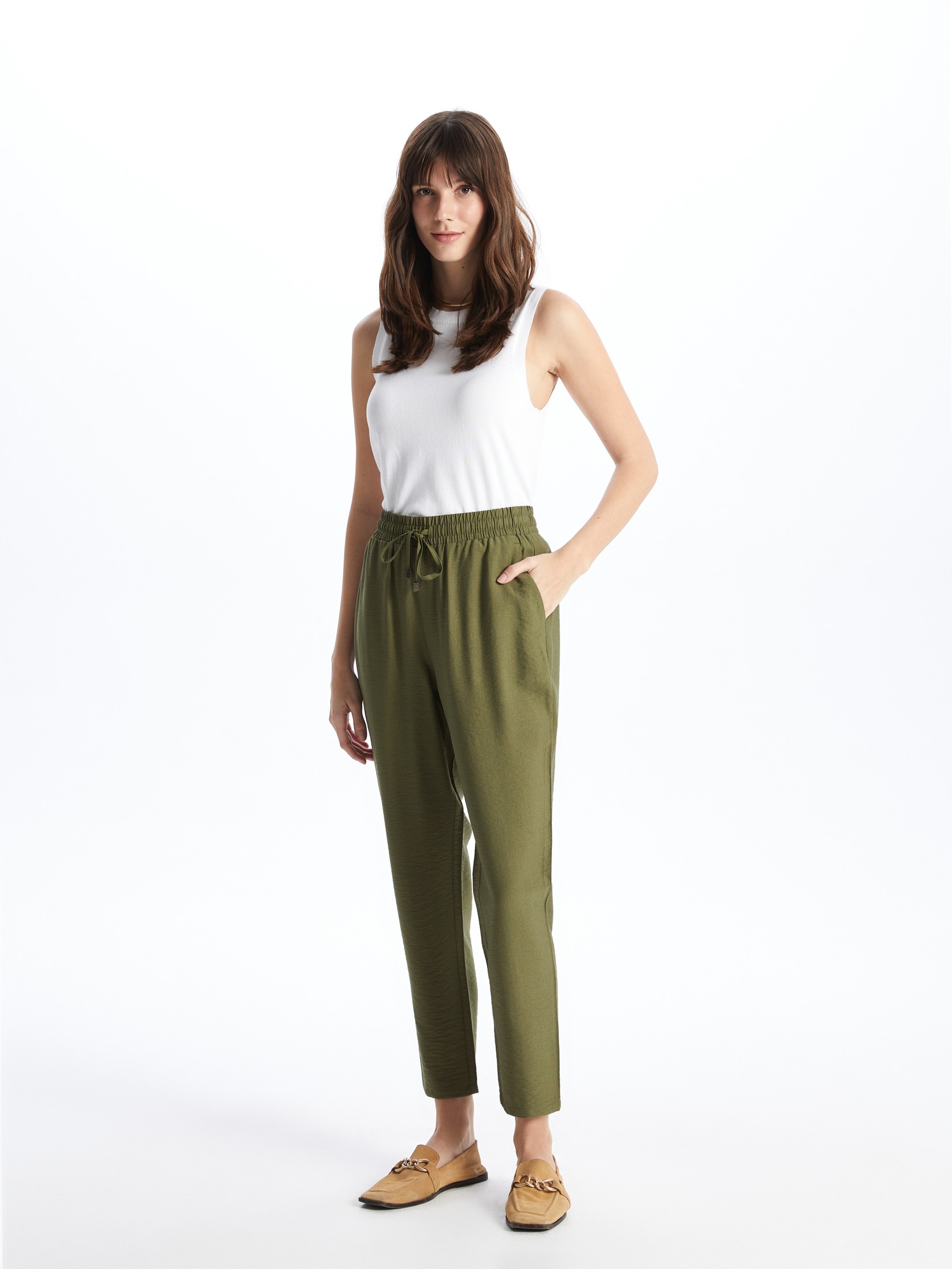 LC Waikiki Ženske pantalone S40799Z8-HDQ, Kaki