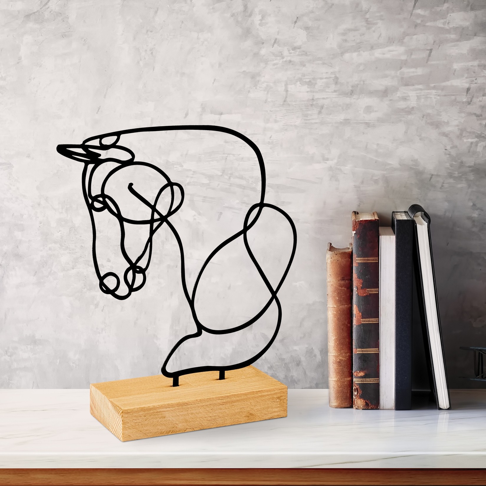 Aberto Design Dekorativna figura Equine, 26x8x17 cm, Crna