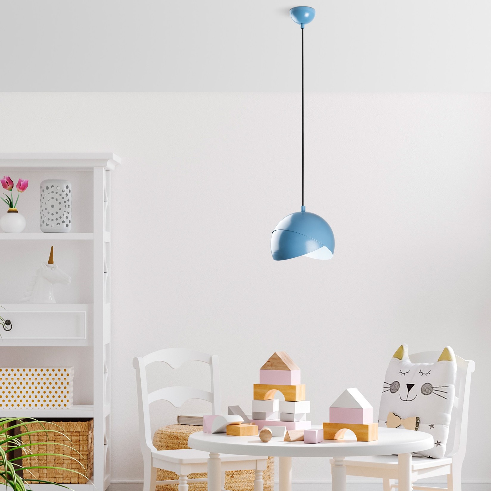 Opviq Luster Pacman, 22-114cm, O20 cm, Plavi