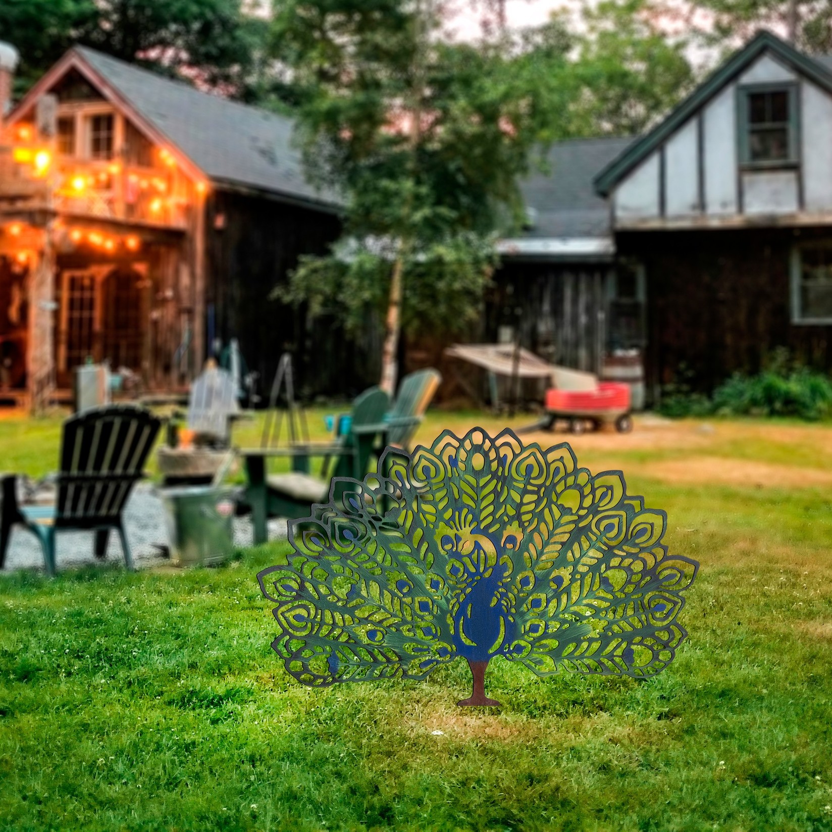 Aberto Design Dekorativna figura Peacock, 60x38 cm, 1.5 mm