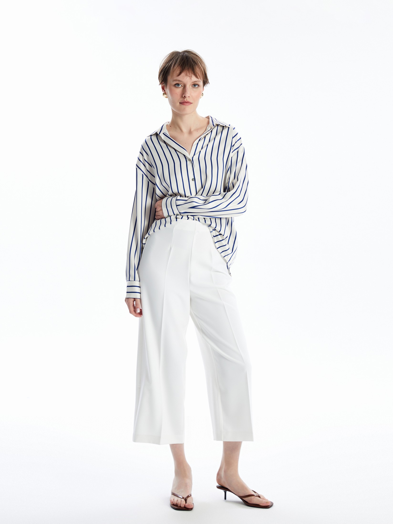 LC Waikiki Ženske pantalone S4JY29Z8-FFB, Bele