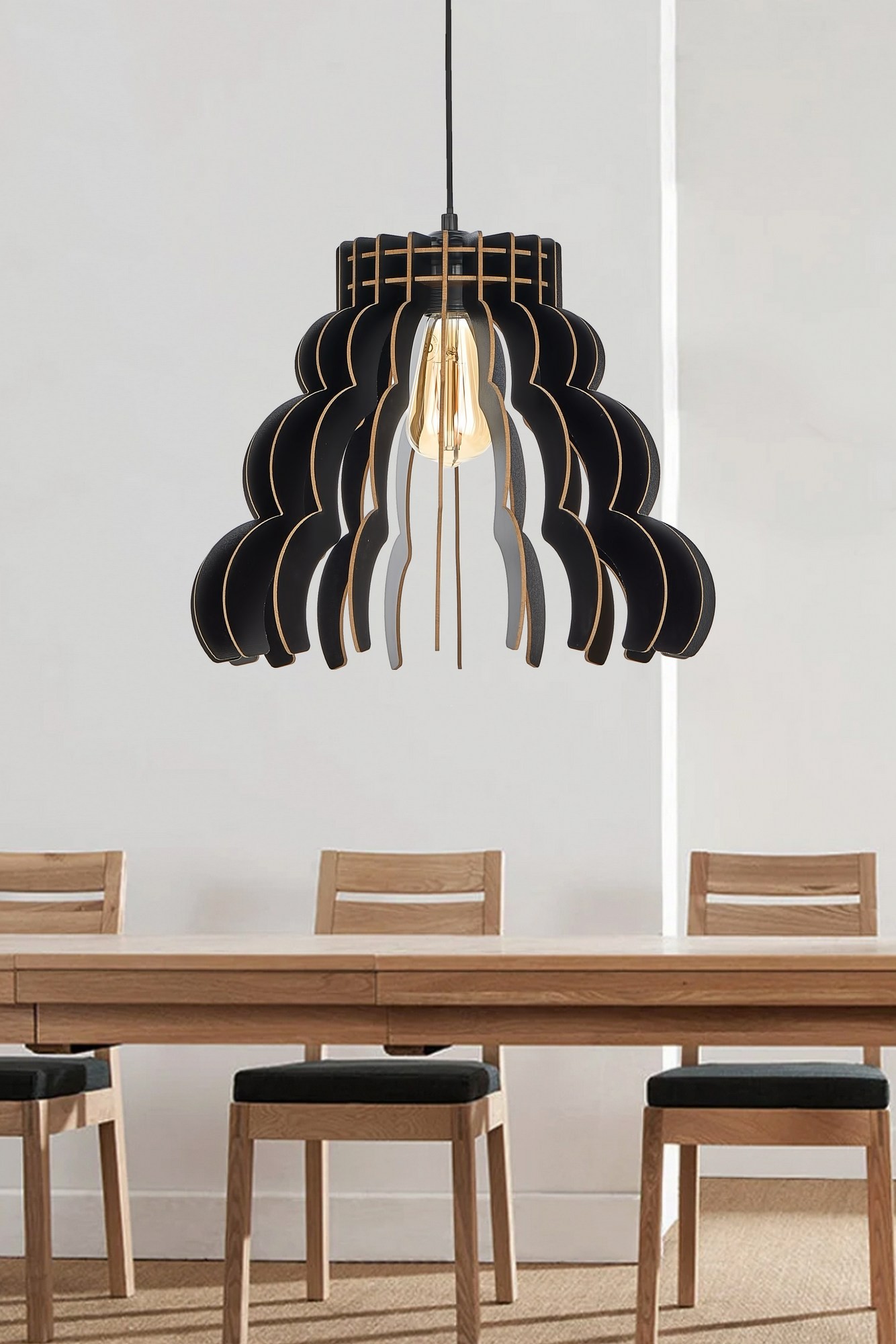 Opviq Luster Cloudy, 70cm, E27, Crni